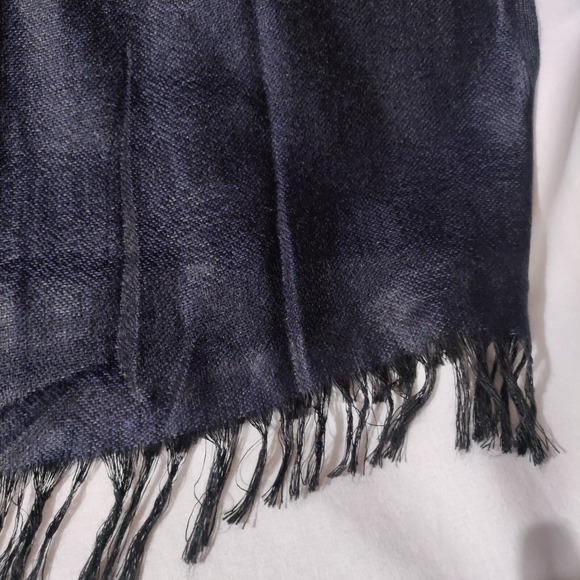 Stole Dupatta Dark Blue Tassels Approx. 22.5" x 69" - Unbranded - Picture 3 of 10